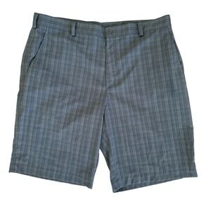 Nike Golf 38x11 Blue‎ Plaid FitDry Men's Performance Shorts